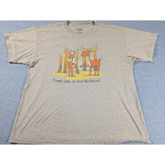 Lifestyle Classics Other - Lifestyle Classics Mens XL Gray Tough Luck on that Birthmark Deer Hunter T-Shirt